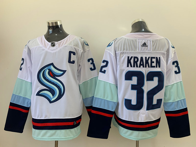 Men's Seattle Kraken #32 White Home Breakaway Jersey